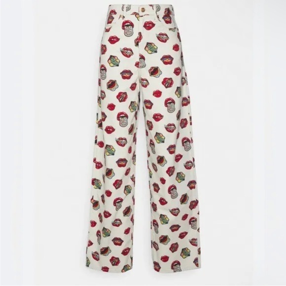 NWT Wrangler Barrel 652 Trouser Jeans Read My Lips Rolling Stones - Picture 7 of 13